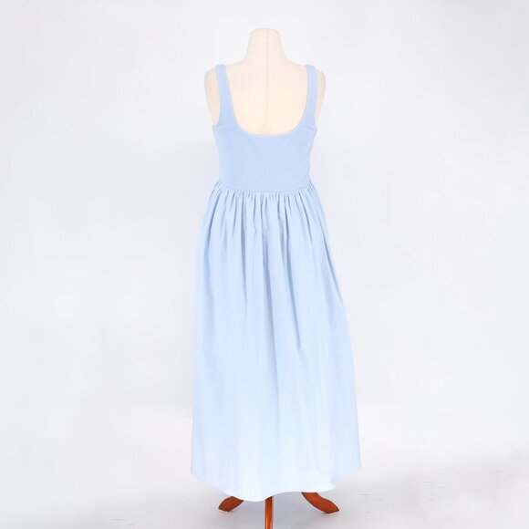 SOPHIE RUE Square Neck A-Line Tank Midi Dress in Baby Blue Size L - Picture 6 of 8